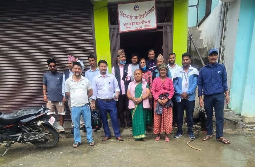 देउरा बजारमा डेंगु नियन्त्रणका लागि सरसफाइ अभियान सञ्चालन