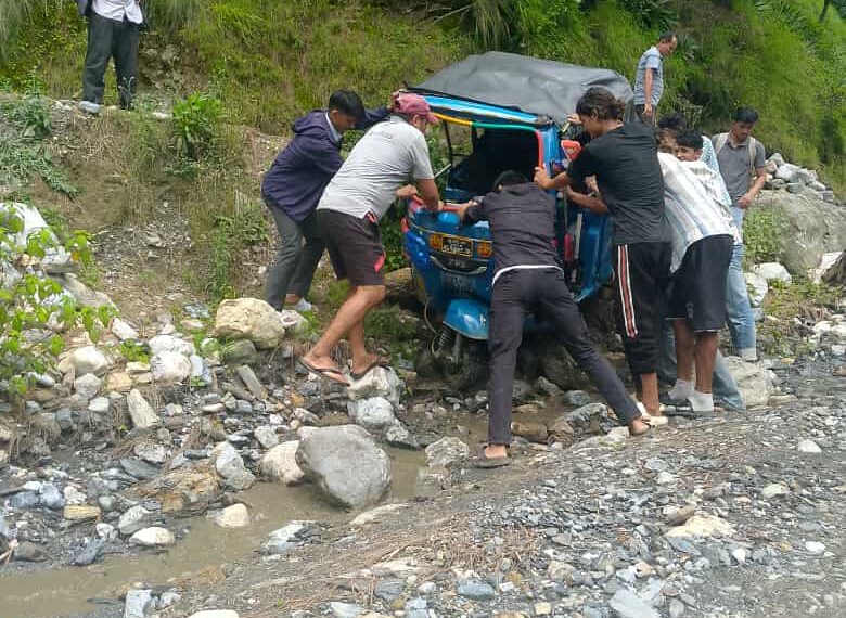 बुङ्गलमा अटो दुर्घटना, मानवीय क्षति भने भएन