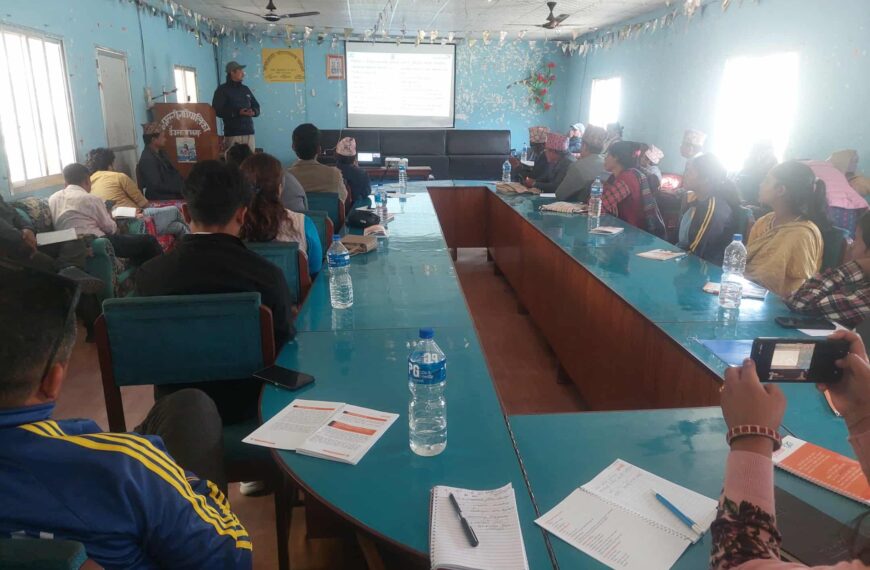 केदारस्यूँ गाउँपालिकामा ‘हातेमालो’ परियोजना परिचयात्मक कार्यशाला सम्पन्न