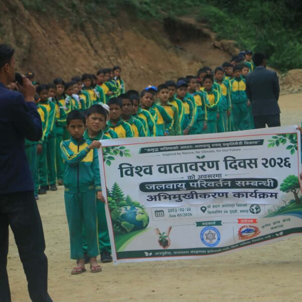 बित्थडचिरमा विश्व वातावरण दिवस भव्य रूपमा सम्पन्न, १०० भन्दा बढी बिरुवा रोपण